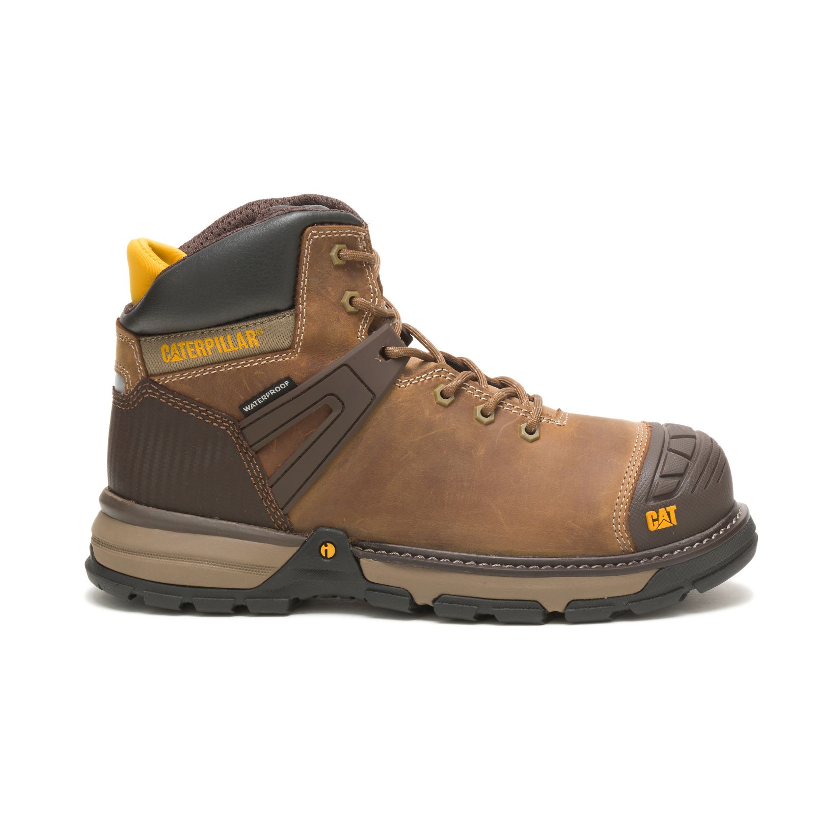 Caterpillar Boots South Africa - Cat Men's Excavator Superlite Waterproof Soft Toe Work Boots Dark Beige PC0756948